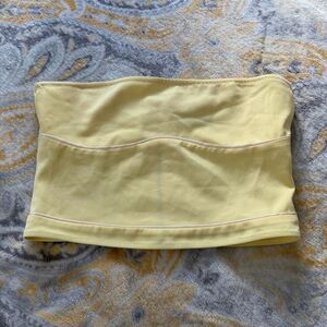 White Fox Pastel Yellow Tube Top size medium